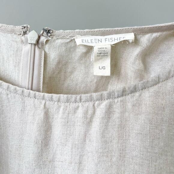 Eileen Fisher Organic Linen Relaxed Romper/Jumpsuit Women’s s Size Large - Picture 12 of 13